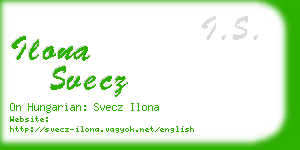 ilona svecz business card
